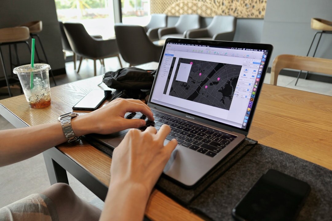 designer working on laptop