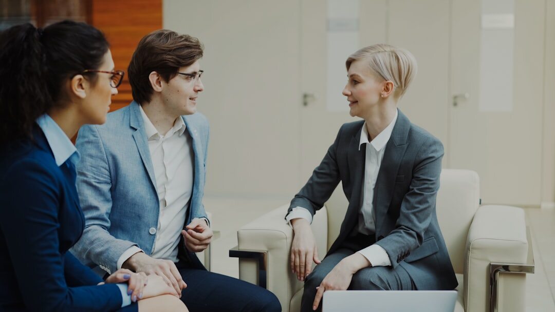 modern office discussion